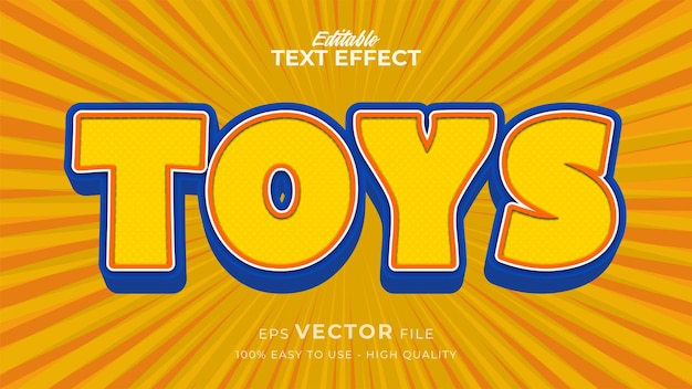 Editable text style effect - toys retro text style theme