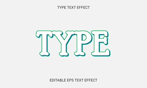 Editable text style effect - Type text style theme.