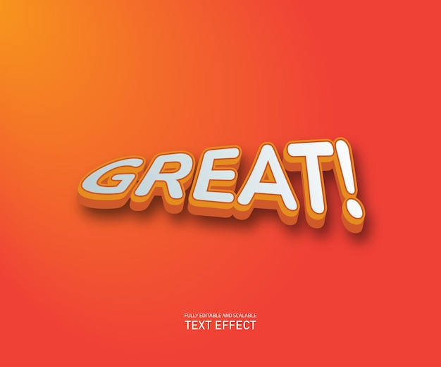 Vector editable text style effect