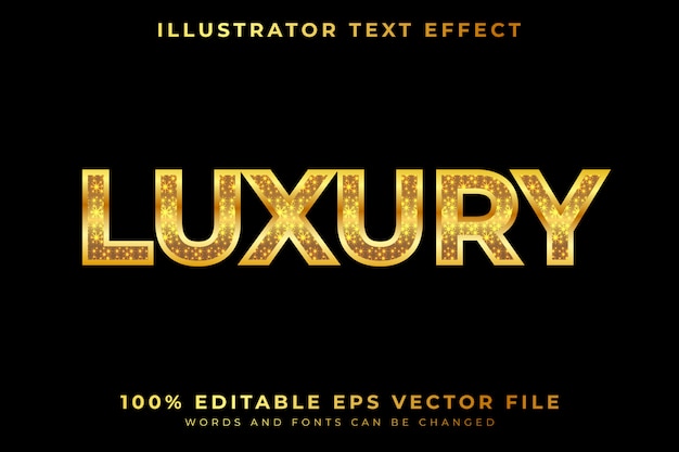 Vector editable text style effect