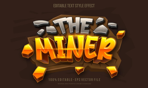 editable text style fancy with mobile game theme. Vector Illustration