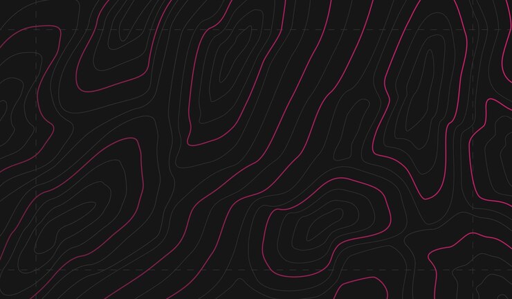 Vector editable topographic map background with dark and light pink gradient