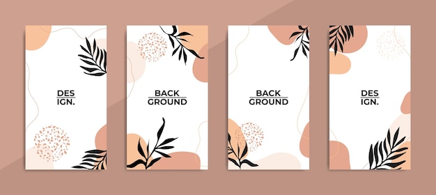 Editable trendy background template for social media stories