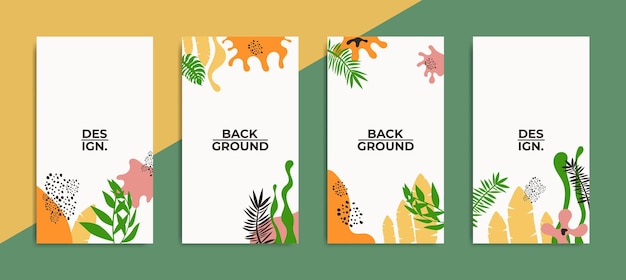 Editable trendy background template for social media