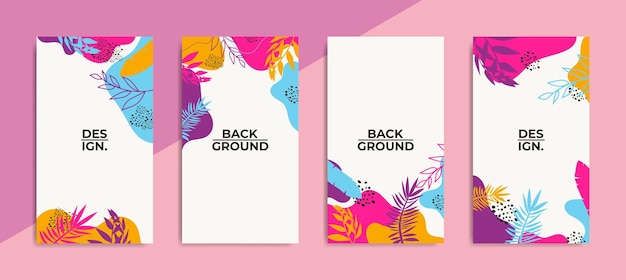 Vector editable trendy background template for social media