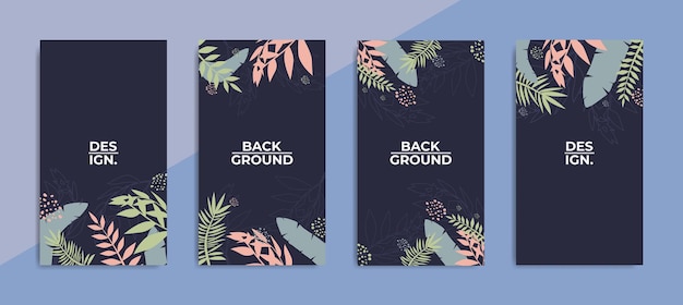 Editable trendy background template for social media