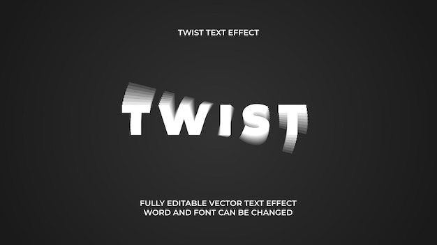編集可能なツイスト テキスト効果
