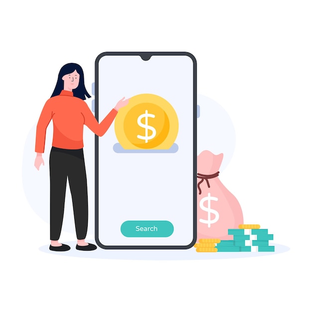 editable vector flat illustration of currency exchange