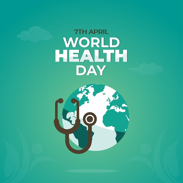Editable vector illustration of World Health Day creative poster banner social media post Design
