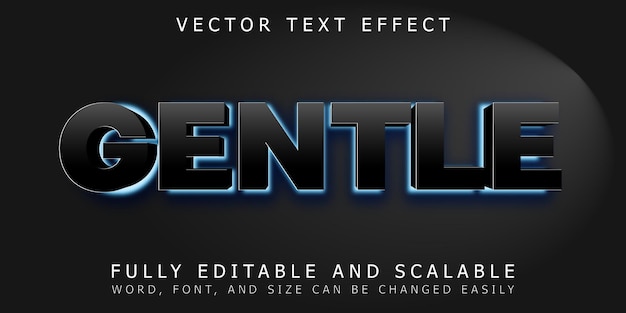 editable vector text effect gentle theme