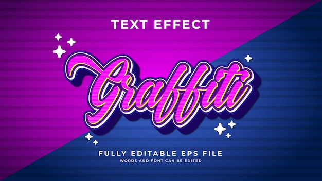 Editable vector text effect graffiti