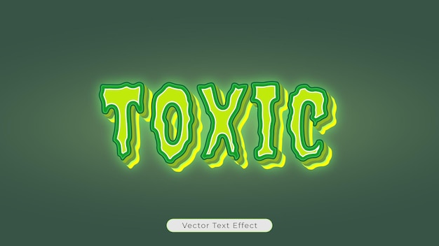 Editable vector text effect of horror melted glowing text