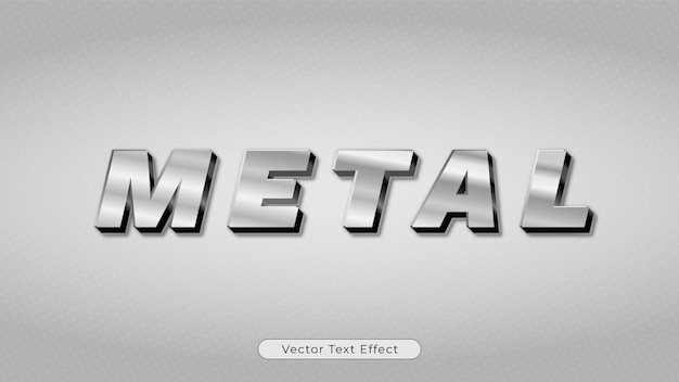 Editable vector text effect of stainless steel