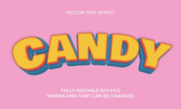 Editable Vector Text Effect With Cute Style