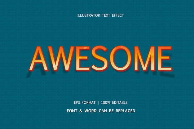 Editable vector text effect