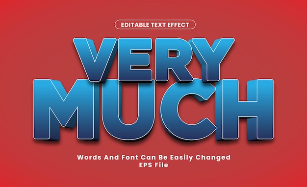 Vector editable very much text effect word and font be change