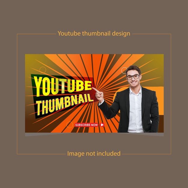 Editable video thumbnail template design for any kind of video