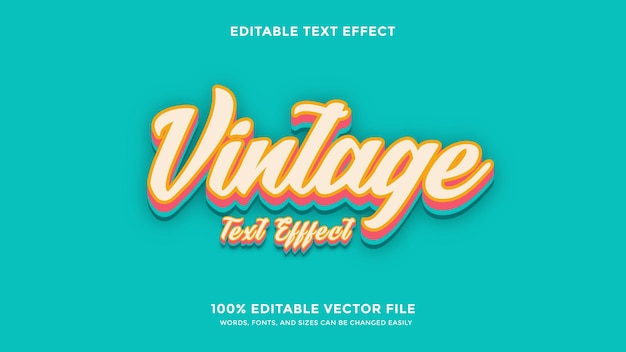 Editable Vintage Style Text Effect