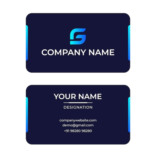 Vector editable visiting card vector template