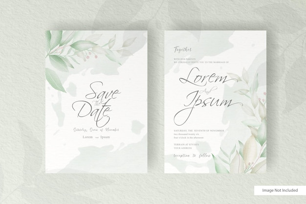 Editable Wedding Invitation card set template