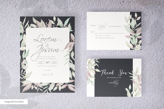 Editable wedding invitation template