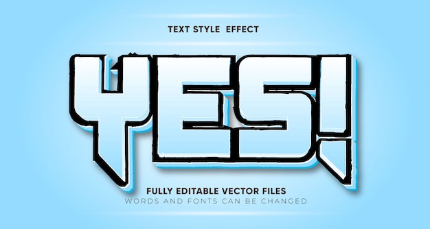 Editable yes! text style effect