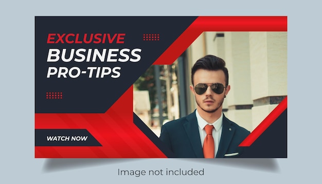 Vector editable youtube thumbnail template design for youtube videos video thumbnail video cover template