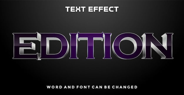 Vector edition text style effect editable