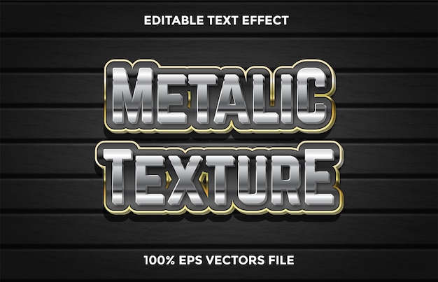 Vector editorial text effect. steel effect with carbon background