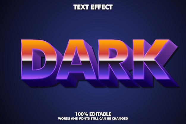 Edittable text effect, strong bold typography for modern design