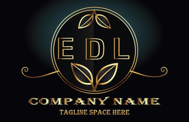 Vector edl letter logo