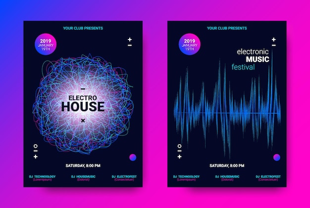 Edm posters set for electronic music festival