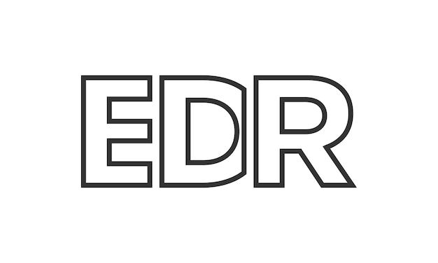 Вектор Шаблон дизайна логотипа edr с сильным и современным жирным текстом первоначальный векторный логотип с простой и минимальной типографией модная идентичность компании