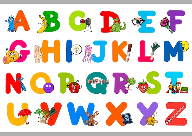 Vector educatief alfabet voor kinderen