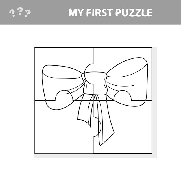 Educatief papierspel voor kinderen buig mijn eerste puzzel