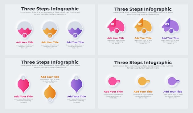 Educatieve infographic sjabloonbundel voor presentatie