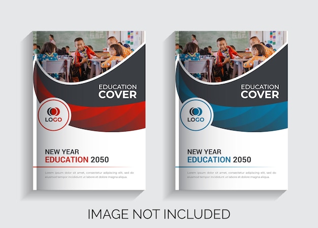 Vector education book cover design. school book cover. fashion cover page. gym book cover. annual reports.