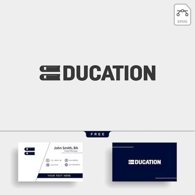 Education book library logo template illustration icon element