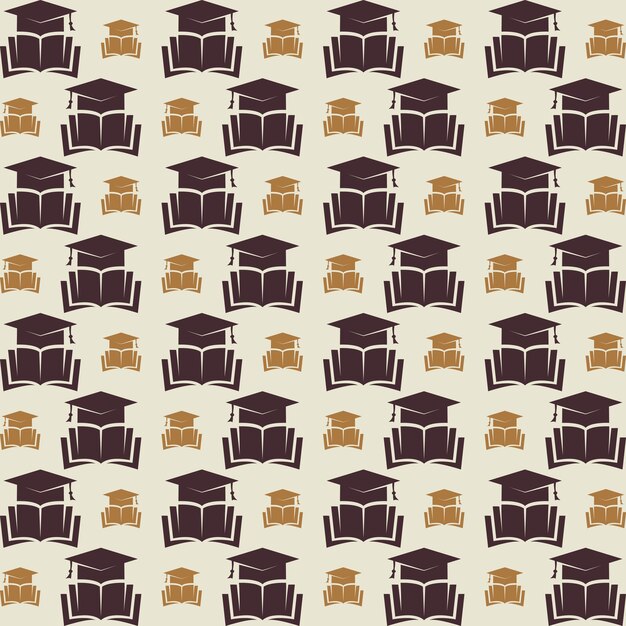 Education Book seamless pattern trendy creative vector illustration background