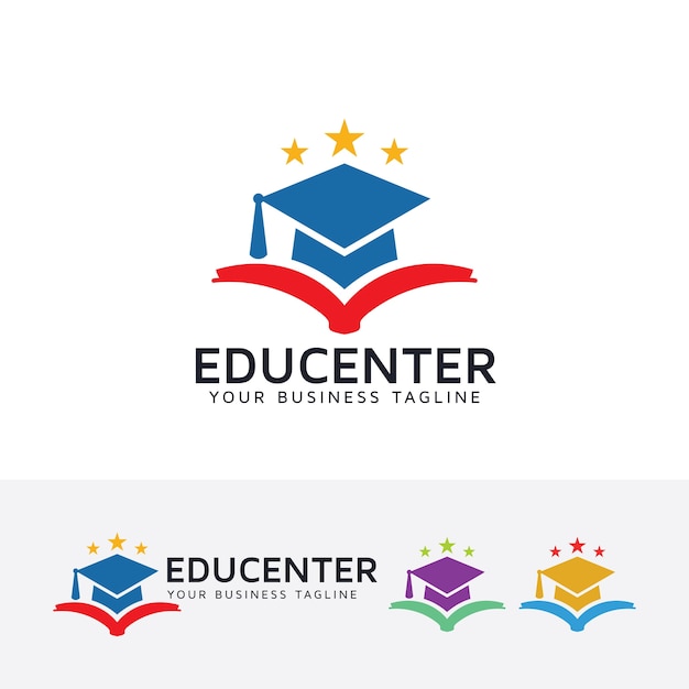 Modello di logo del centro di educazione