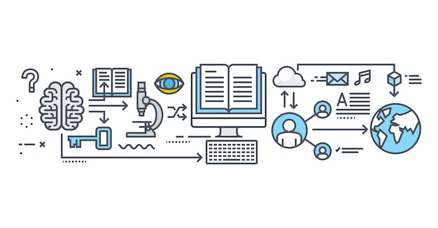 education e learning process vector illustration concept