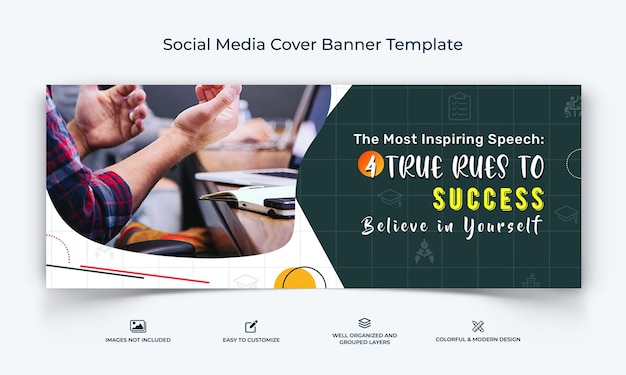 education facebook cover banner template