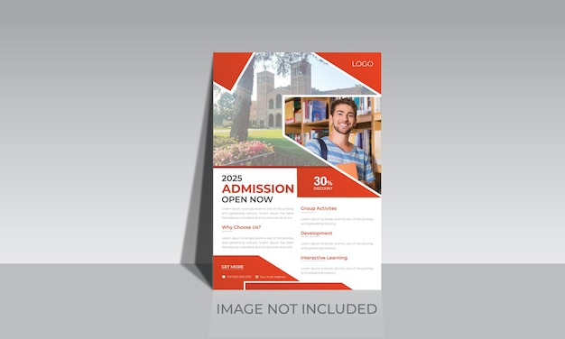 Education Flyer design, School, College Admission Poster, Leaflet template