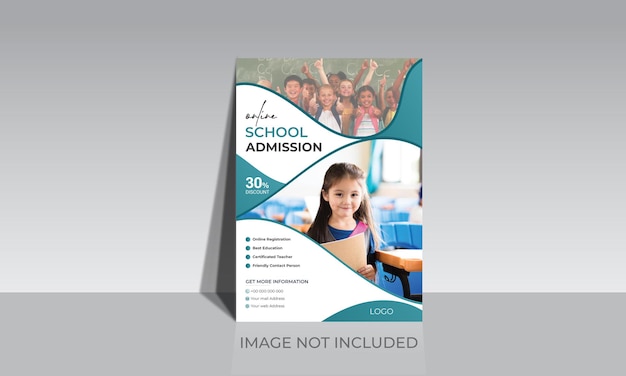 Education Flyer design, School, College Admission Poster, Leaflet template