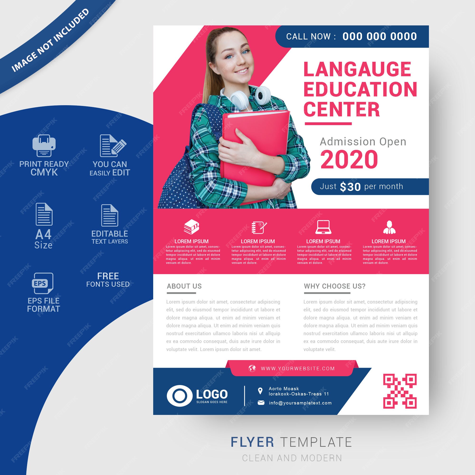 Premium Vector Education flyer template Premium Vector Education flyer template