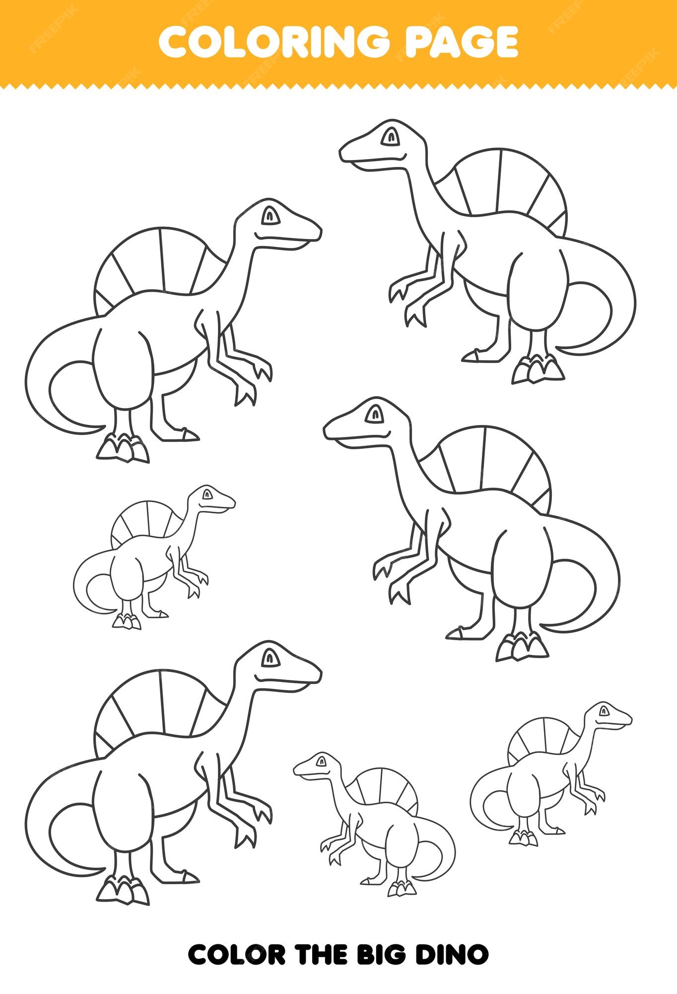 spinosaurus coloring page printable