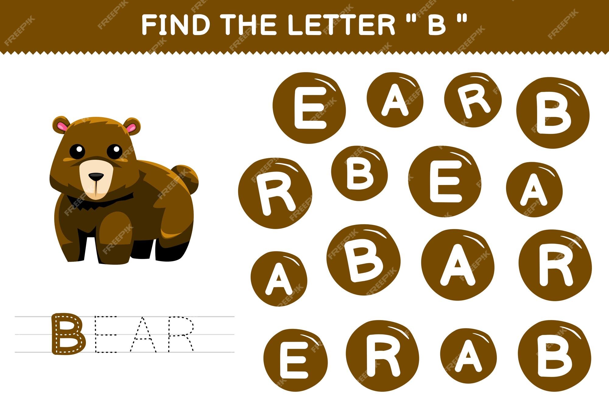 Preschool Alphabet: B is for Bears (Book Scavenger Hunt