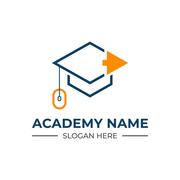 Vector education and graduation academy logo