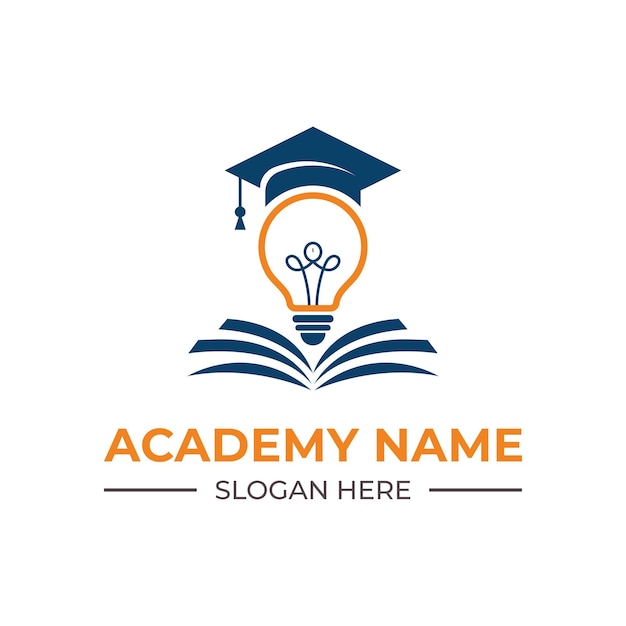 Education and graduation academy logo