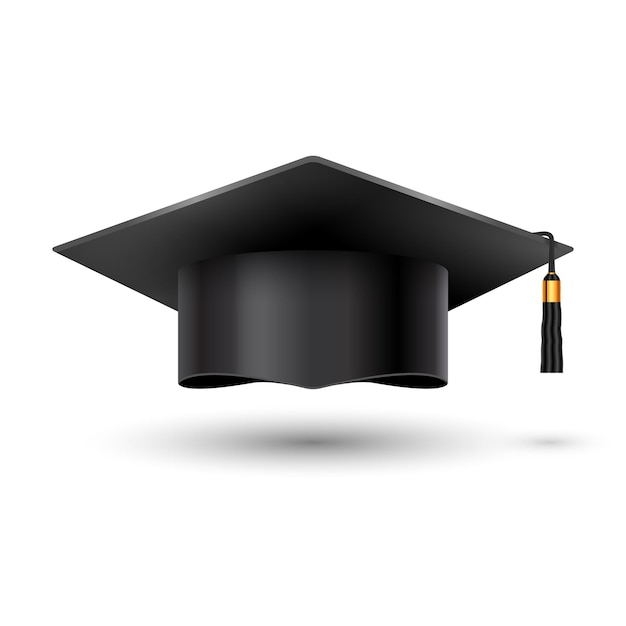 education graduation university cup on white